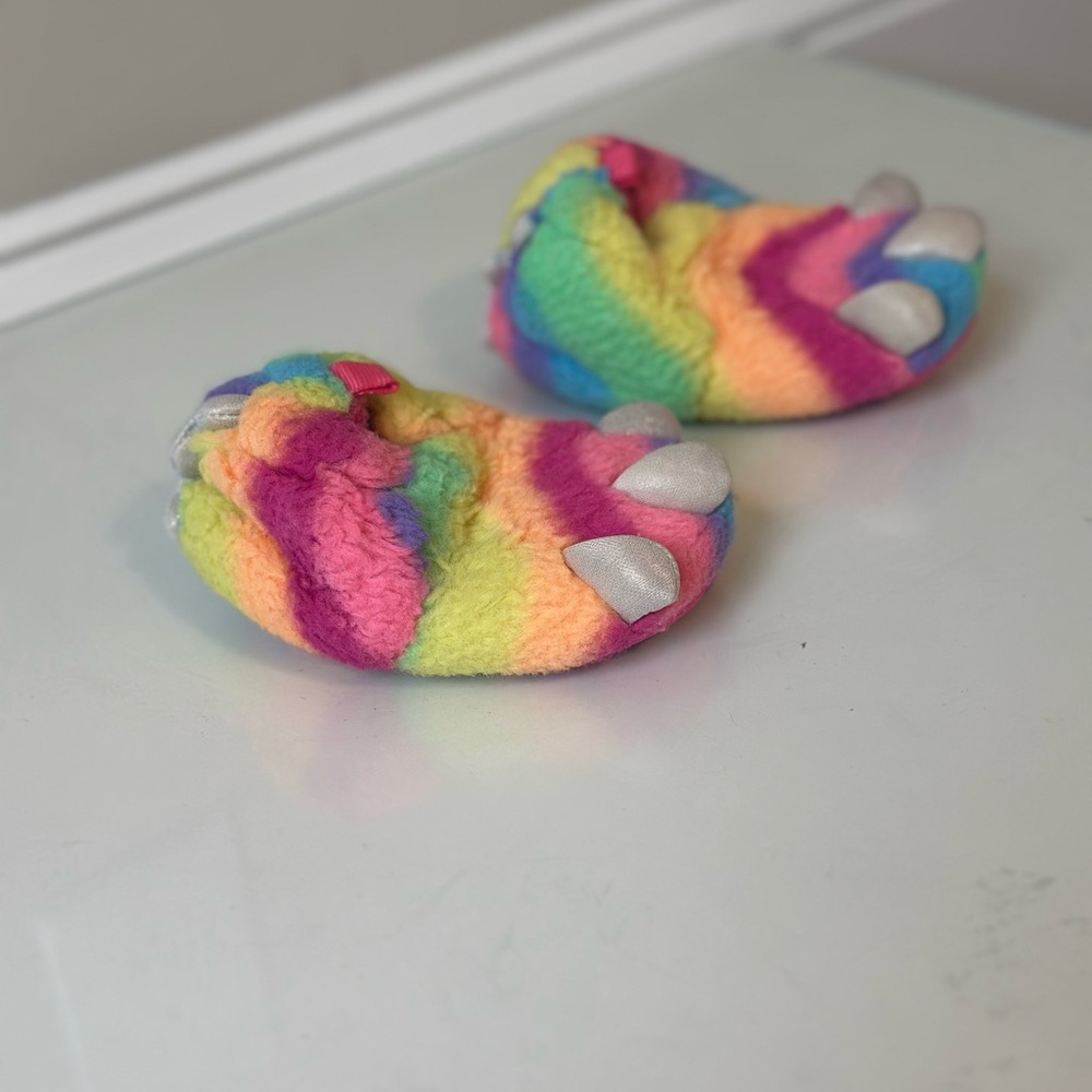 Wonder Nation Pink and Blue Plush Slippers